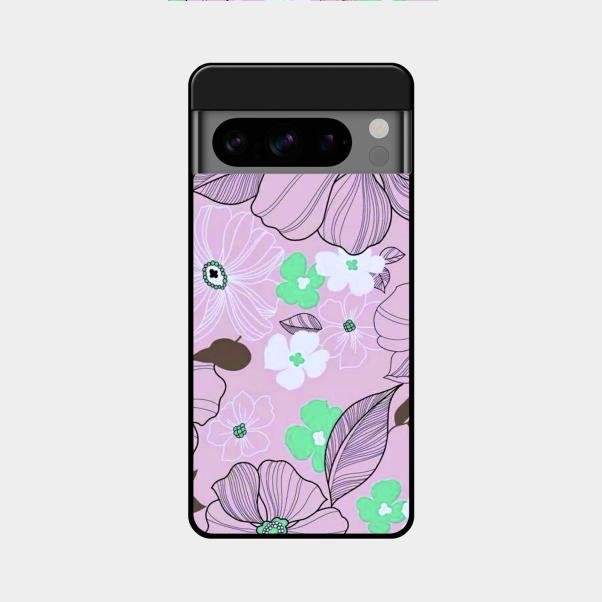 Peach Flower Glass Phone Cover for Google Pixel 8 Pro 5G