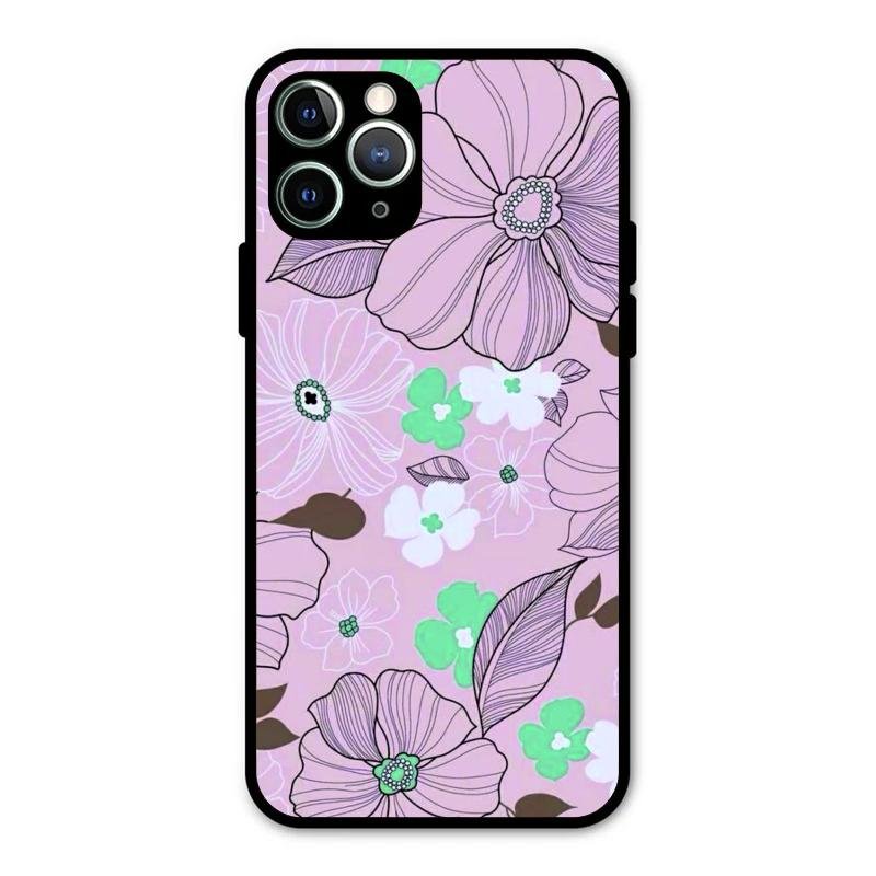 Peach Flower Glass Phone Cover for iPhone 11 Pro Max