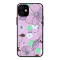 Peach Flower Glass Phone Cover for iPhone 12 mini