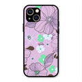 Peach Flower Glass Phone Cover for iPhone 13