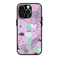 Peach Flower Glass Phone Cover for iPhone 14 Pro Max