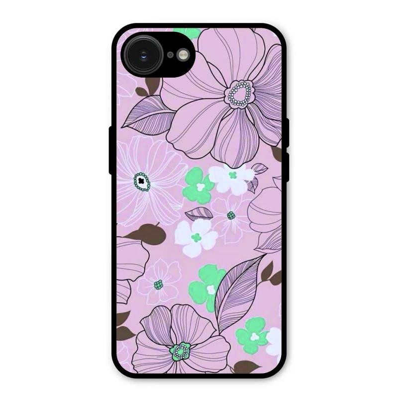 Peach Flower Glass Phone Cover for iPhone 17e