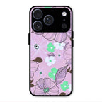 Peach Flower Glass Phone Cover for iPhone 17 Pro