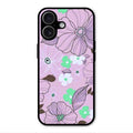 Peach Flower Glass Phone Cover for iPhone 17
