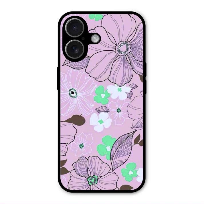 Peach Flower Glass Phone Cover for iPhone 17
