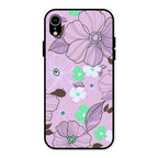 Peach Flower Glass Phone Cover for iPhone XR