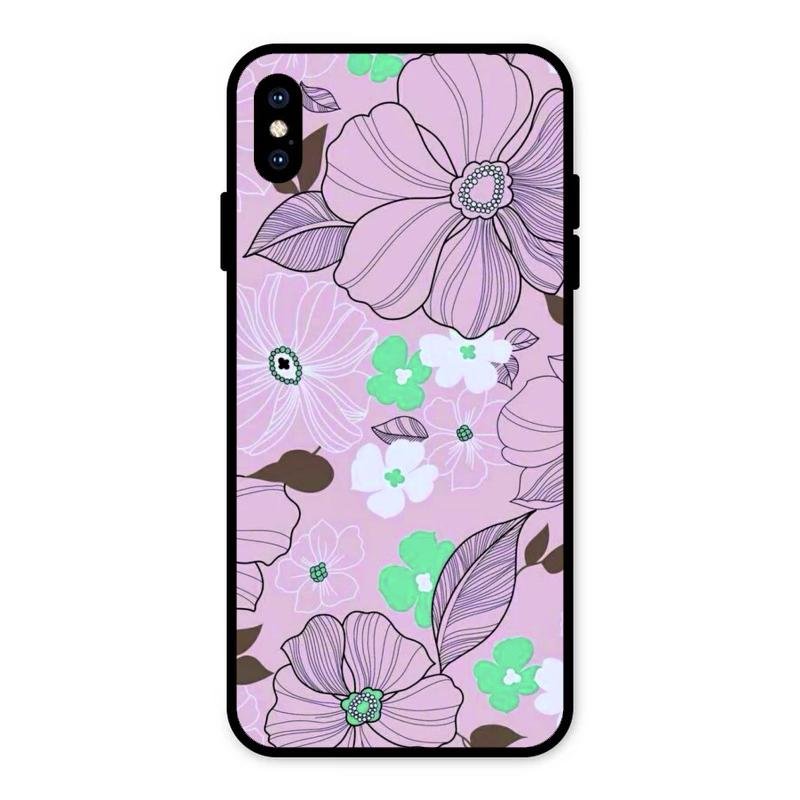 Peach Flower Glass Phone Cover for iPhone XS Max