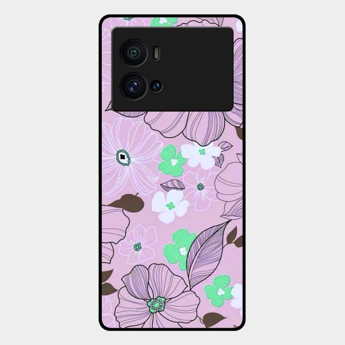 Peach Flower Glass Phone Cover for Iqoo 9 Pro 5G