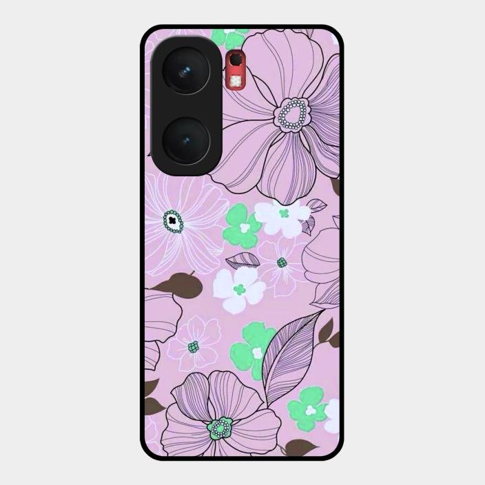 Peach Flower Glass Phone Cover for Iqoo Neo 9 Pro 5G