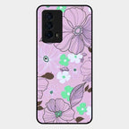 Peach Flower Glass Phone Cover for Iqoo Z5 5G