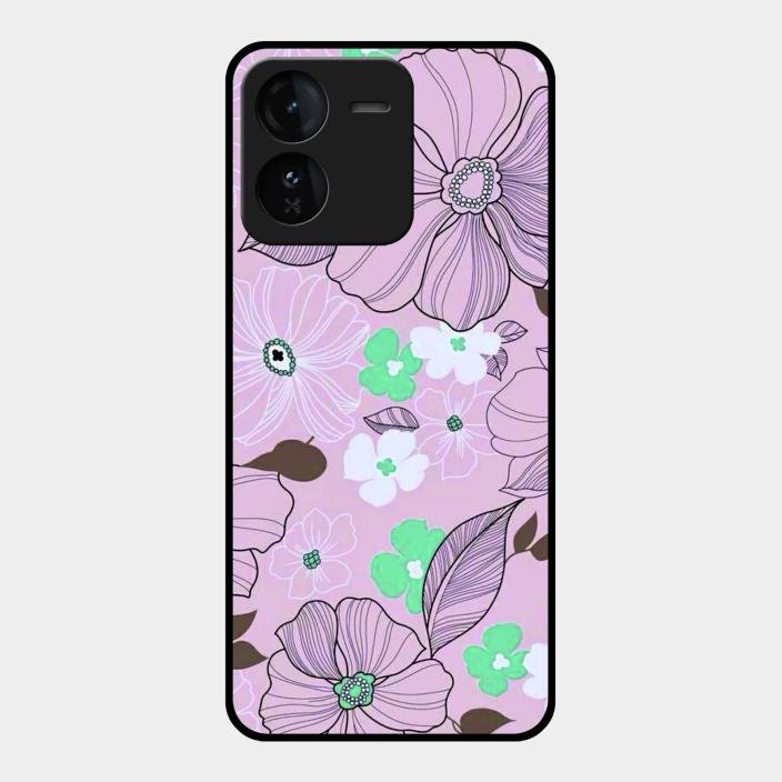 Peach Flower Glass Phone Cover for Iqoo Z9 5G