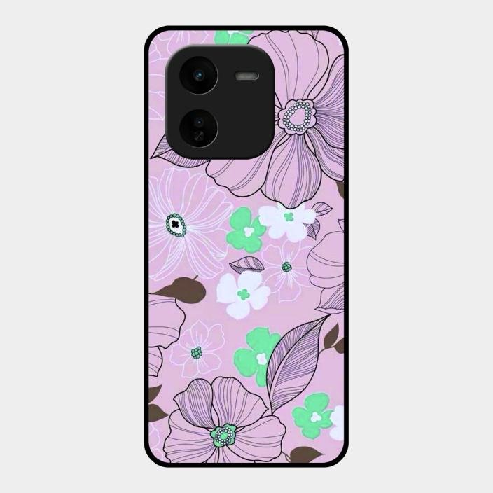 Peach Flower Glass Phone Cover for Iqoo Z9X 5G