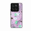 Peach Flower Glass Phone Cover for Motorola G67 Power 5G