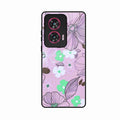 Peach Flower Glass Phone Cover for Motorola G96 5G