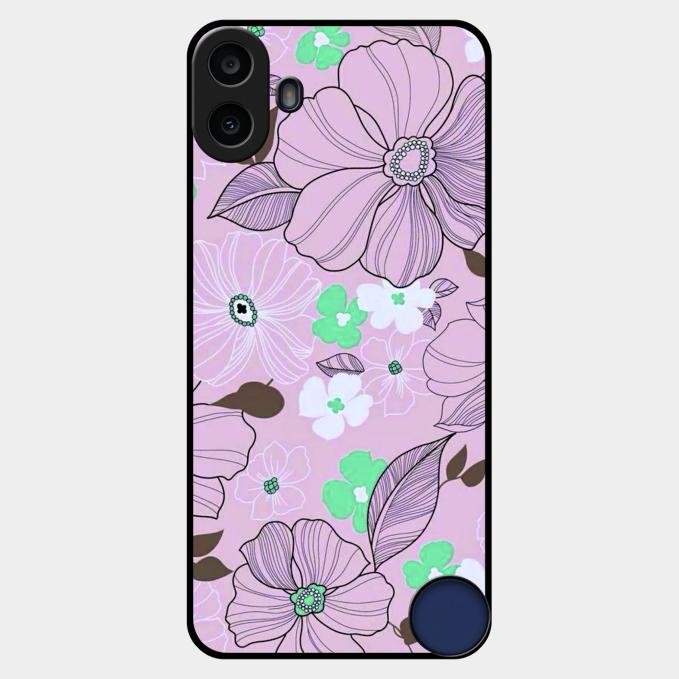 Peach Flower Glass Phone Cover for Nothing Cmf Phone 1