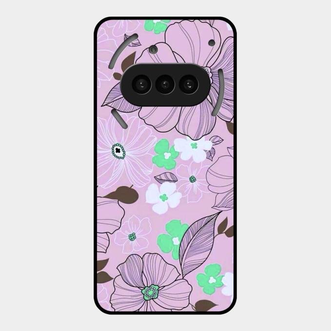 Peach Flower Glass Phone Cover for Nothing Phone 3A 5G
