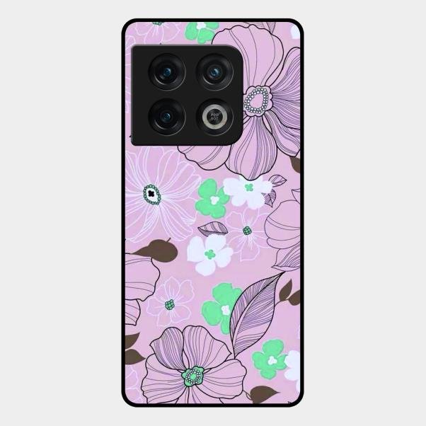 Peach Flower Glass Phone Cover for Oneplus 10 Pro 5G