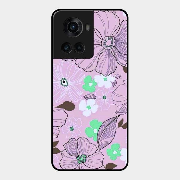 Peach Flower Glass Phone Cover for Oneplus 10R 5G