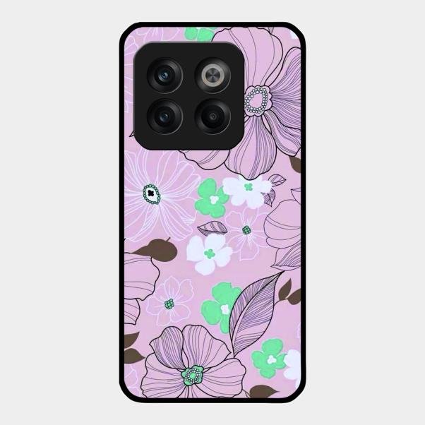 Peach Flower Glass Phone Cover for Oneplus 10T 5G