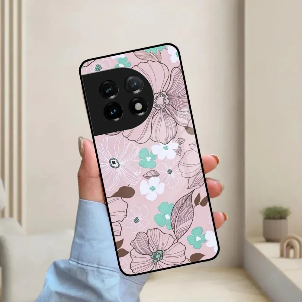 Peach Flower Glass Phone Cover for OnePlus - ShopOnCliQ