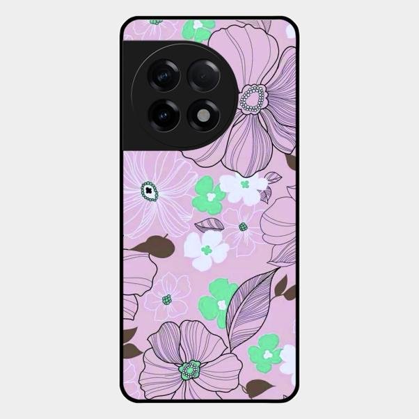 Peach Flower Glass Phone Cover for Oneplus 11R 5G