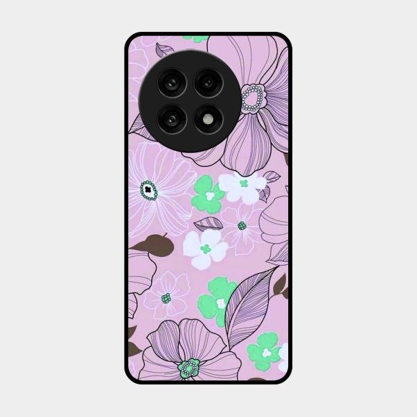 Peach Flower Glass Phone Cover for Oneplus 13R 5G
