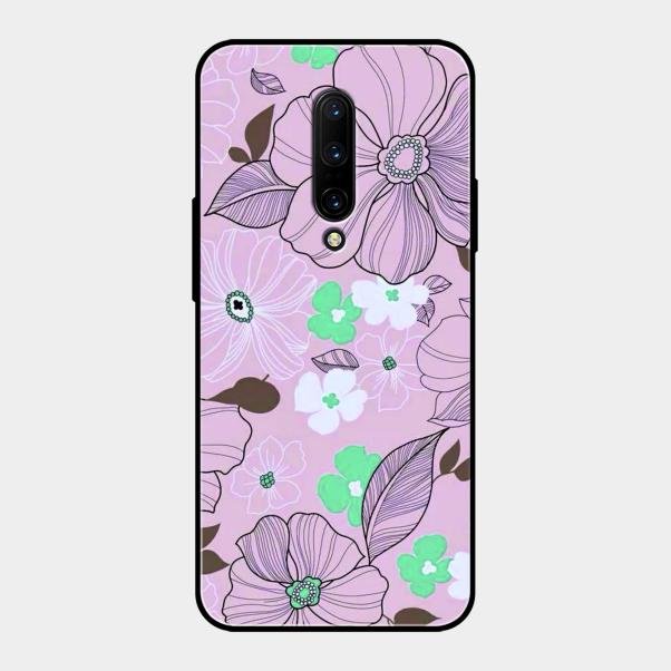 Peach Flower Glass Phone Cover for Oneplus 7 Pro