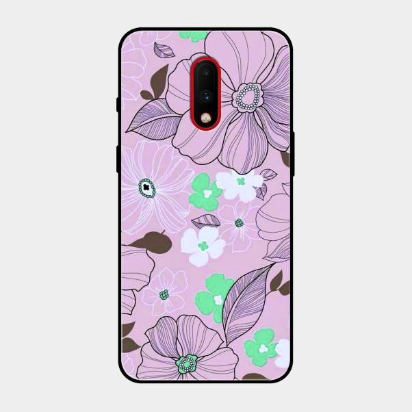 Peach Flower Glass Phone Cover for Oneplus 7