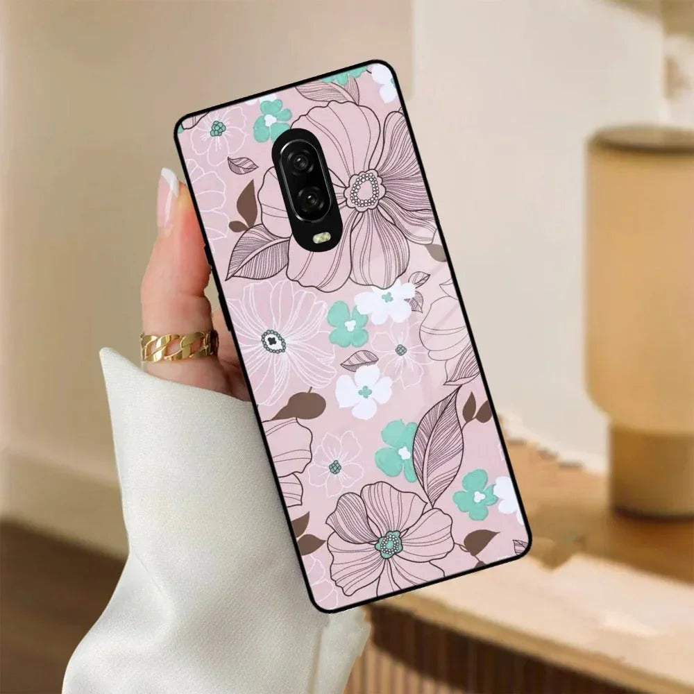 Peach Flower Glass Phone Cover for OnePlus - ShopOnCliQ