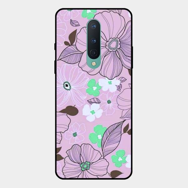 Peach Flower Glass Phone Cover for Oneplus 8