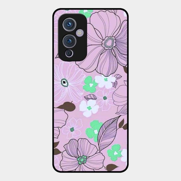 Peach Flower Glass Phone Cover for Oneplus 9 5G