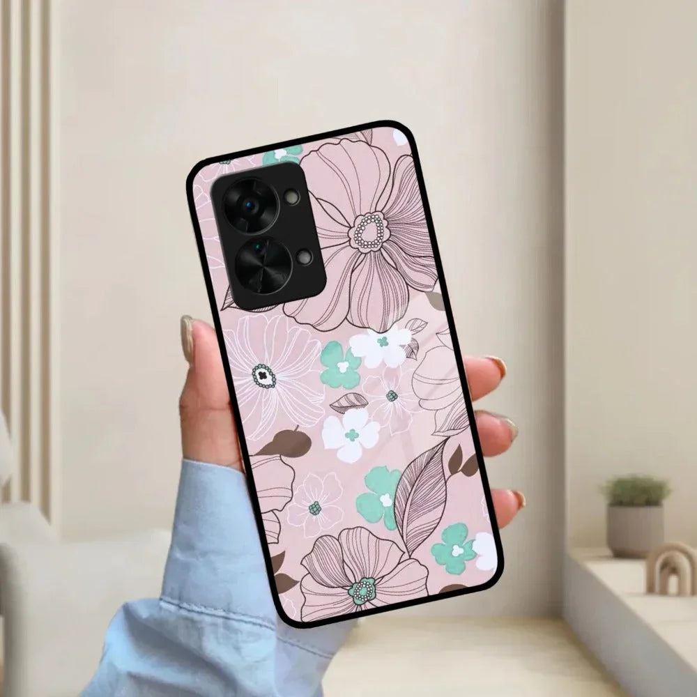 Peach Flower Glass Phone Cover for OnePlus - ShopOnCliQ