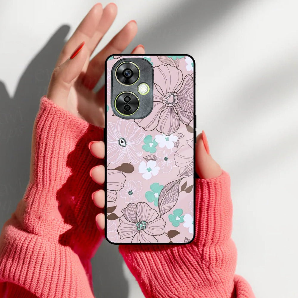 Peach Flower Glass Phone Cover for OnePlus