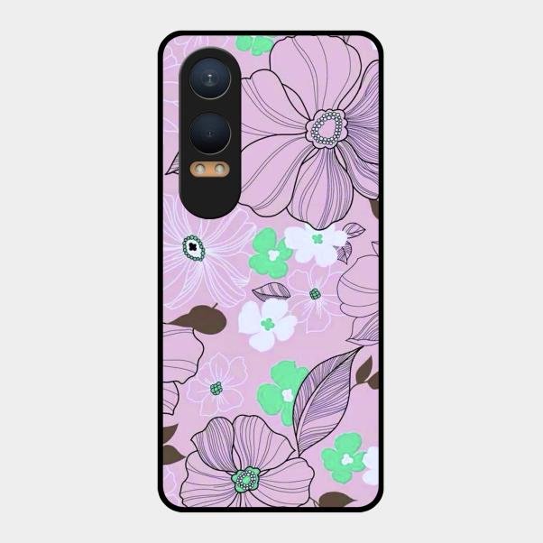 Peach Flower Glass Phone Cover for Oneplus Nord Ce 4 Lite 5G