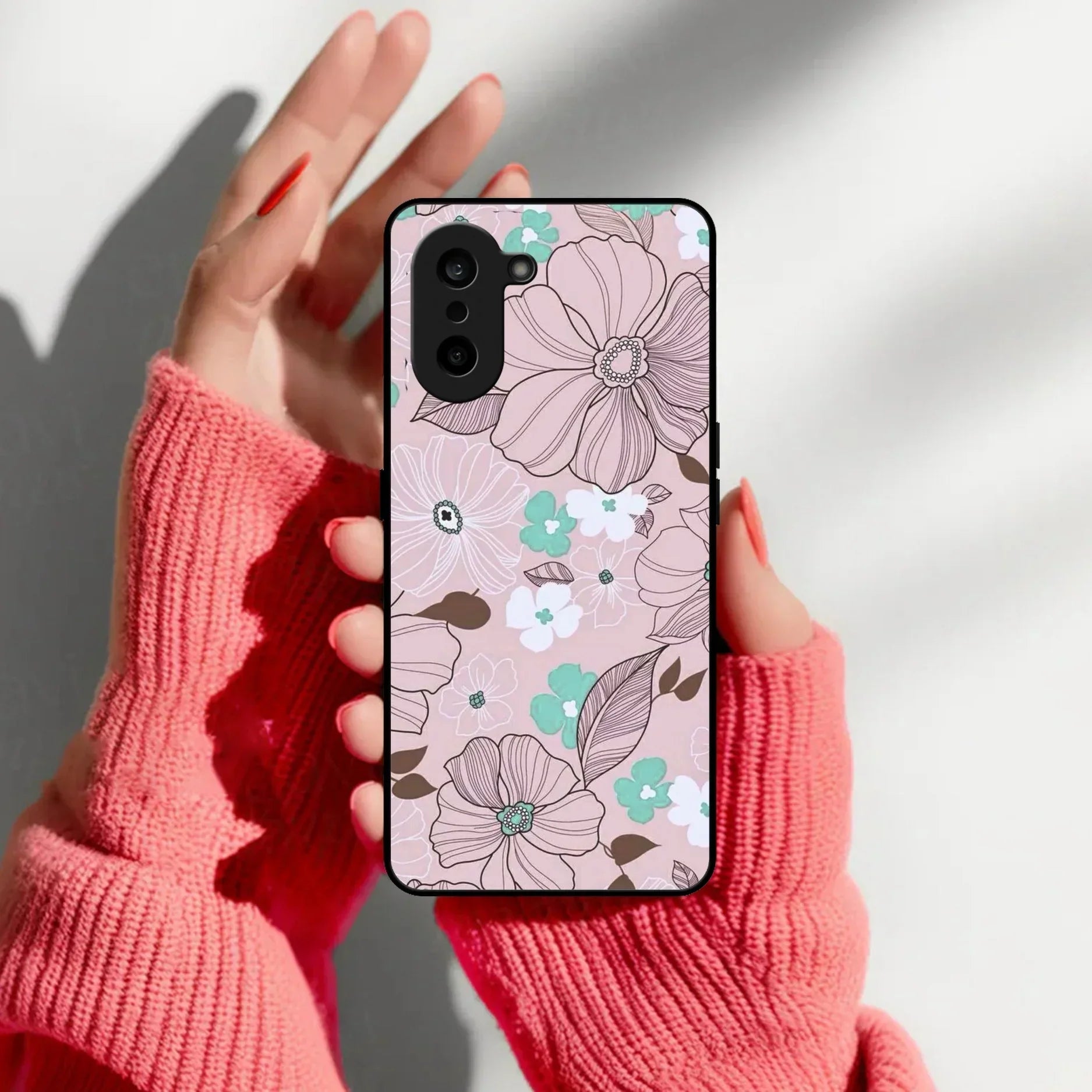 Peach Flower Glass Phone Cover for OnePlus - ShopOnCliQ