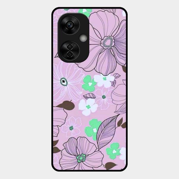 Peach Flower Glass Phone Cover for Oneplus Nord Ce5 5G