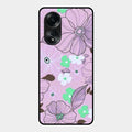 Peach Flower Glass Phone Cover for Oppo A58