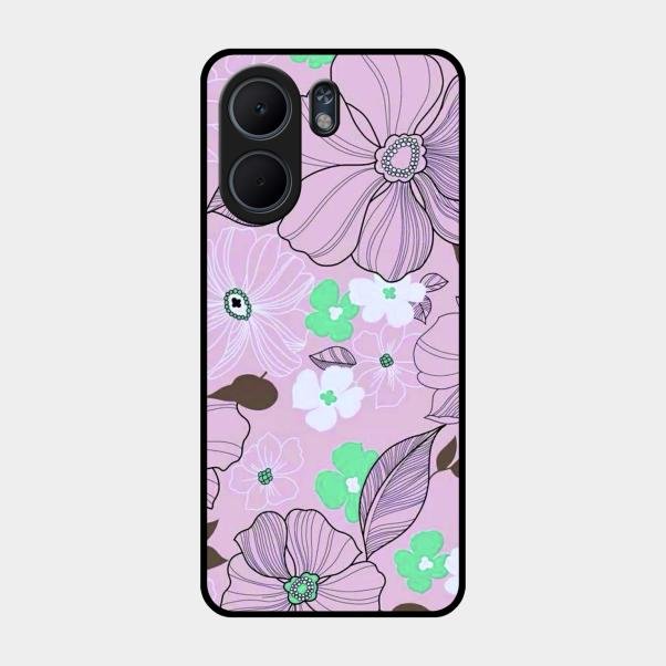 Peach Flower Glass Phone Cover for Oppo A5X 5G