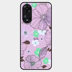 Peach Flower Glass Phone Cover for Oppo A78 5G