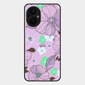 Peach Flower Glass Phone Cover for Oppo F21 Pro 5G