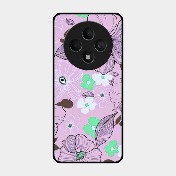 Peach Flower Glass Phone Cover for Oppo F27 5G