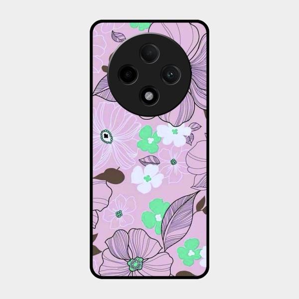 Peach Flower Glass Phone Cover for Oppo F27 Pro Plus 5G