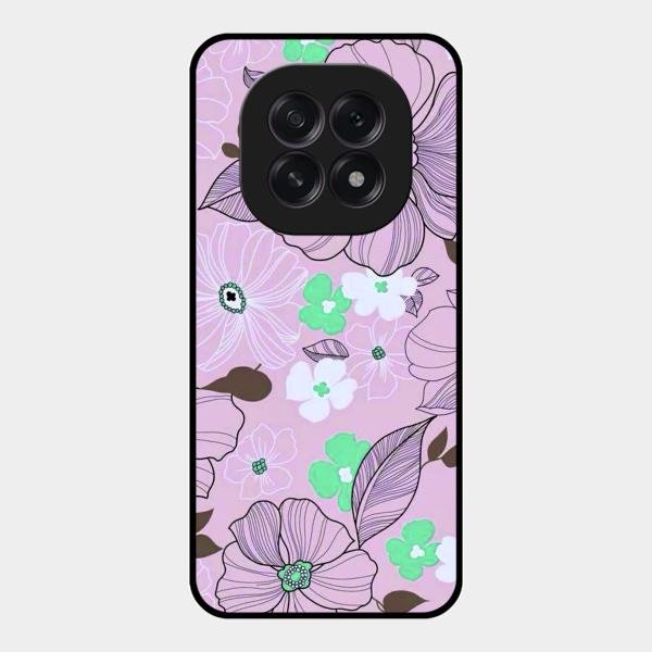 Peach Flower Glass Phone Cover for Oppo F29 5G
