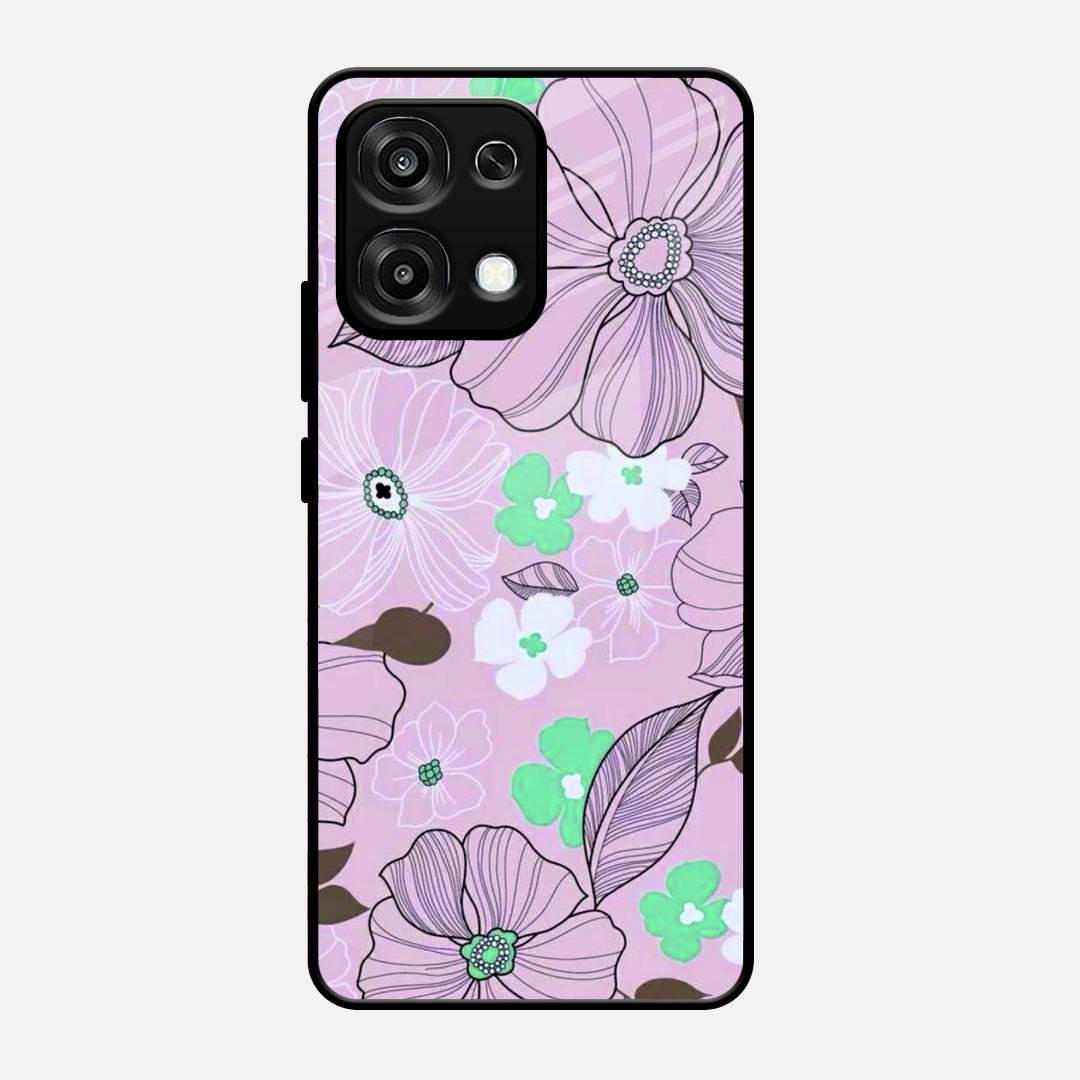 Peach Flower Glass Phone Cover for Oppo F31 5G