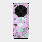 Peach Flower Glass Phone Cover for Oppo Find X8 Pro 5G