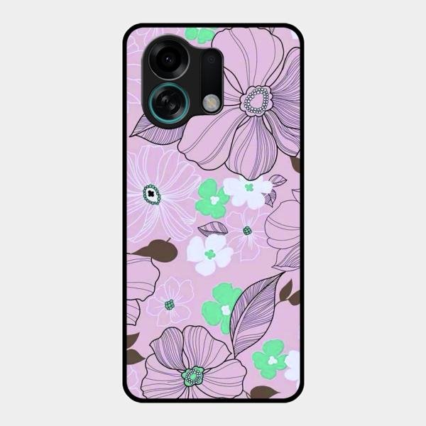 Peach Flower Glass Phone Cover for Oppo K13 Turbo 5G