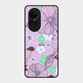 Peach Flower Glass Phone Cover for Oppo Reno 10 5G