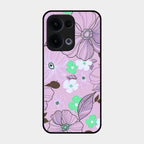 Peach Flower Glass Phone Cover for Oppo Reno 13 5G