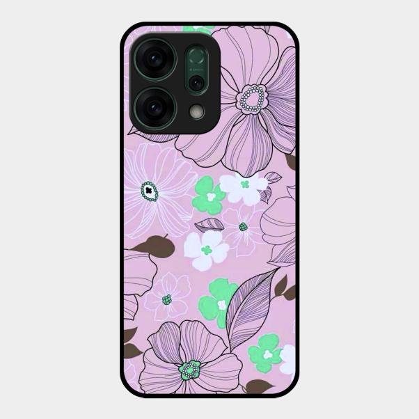 Peach Flower Glass Phone Cover for Oppo Reno 14 5G