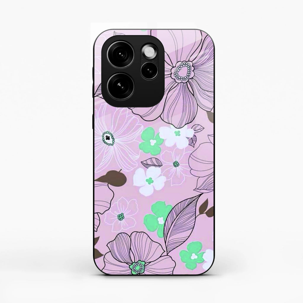 Peach Flower Glass Phone Cover for Oppo Reno 15C 5G